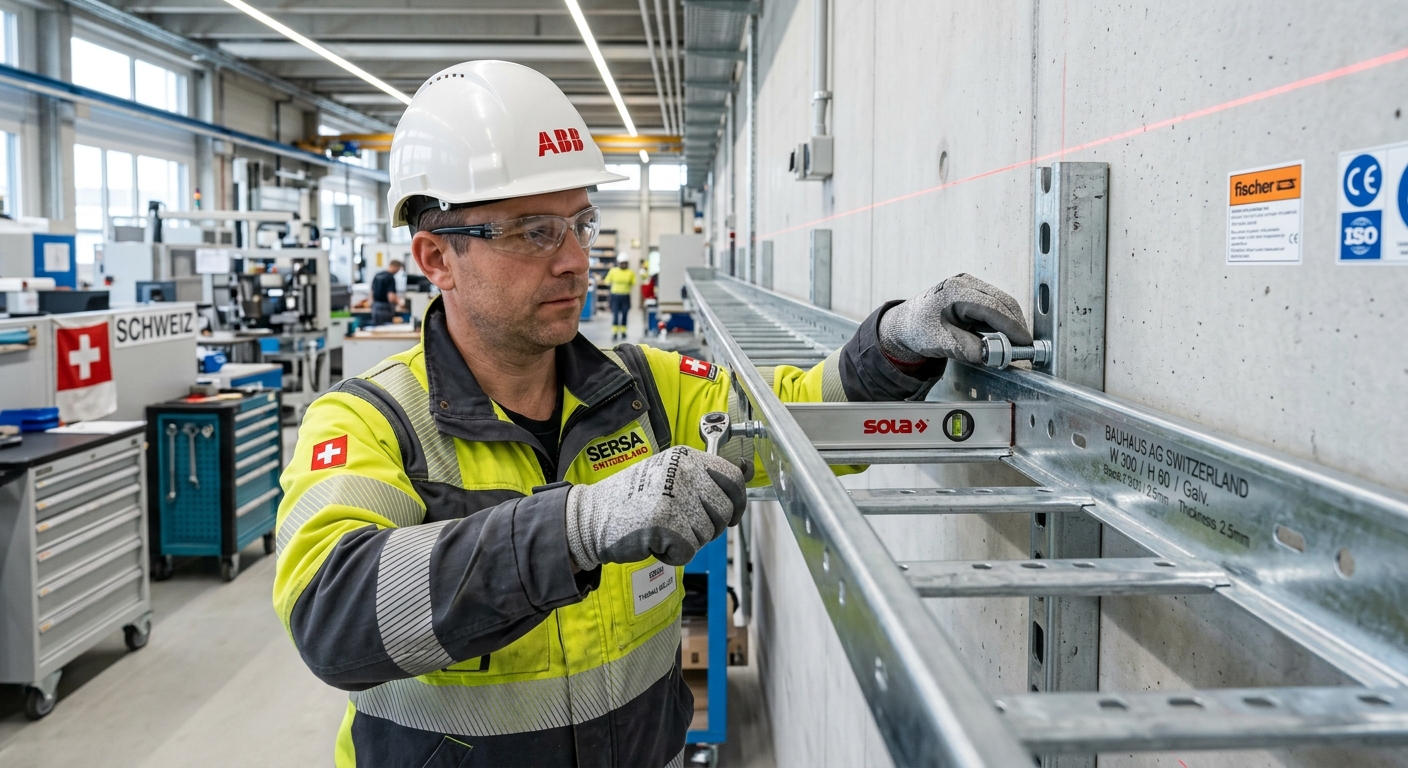 Verlegung von Metallkanälen 2